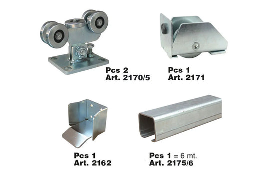 IBFM Art. 2170/5-KIT Kit: Sistema per Cancelli Autoportanti TIPO GRANDE 5 ruote