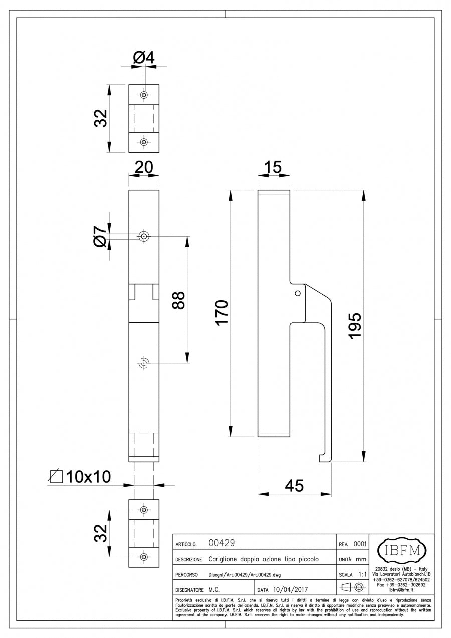 IBFM Art. 429 Cariglione a doppia Azione