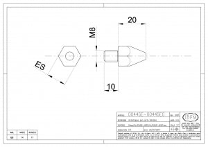 IBFM Art. 445/EG Antistrappo per Porte Blindate Esagonale