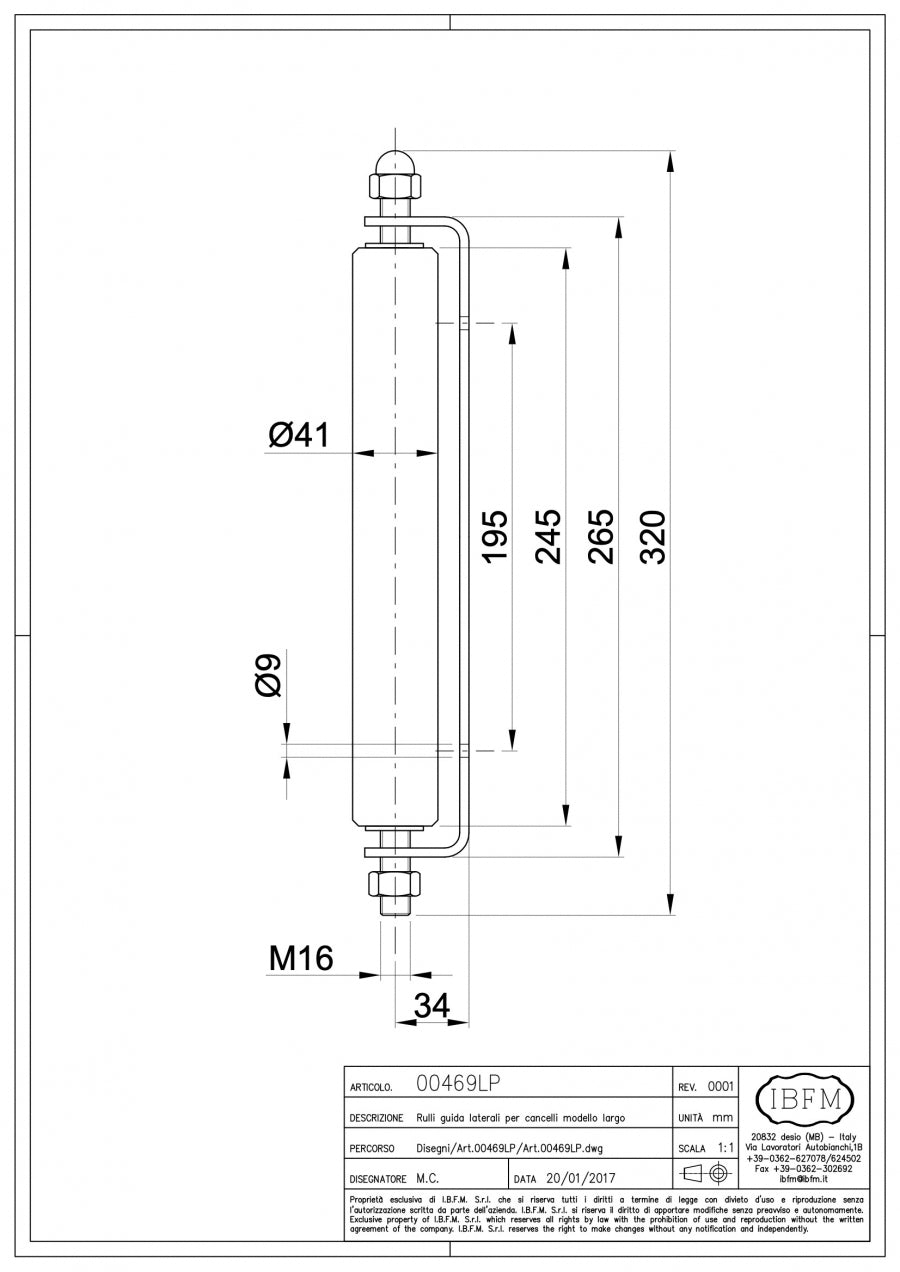 IBFM Art. 469/LP Rulli Guida Laterali