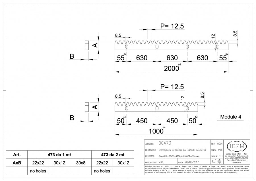 IBFM Art. 473 Cremagliera