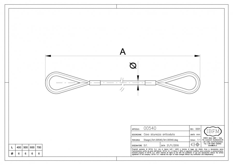 Art. 540 Sicurezza Anticaduta