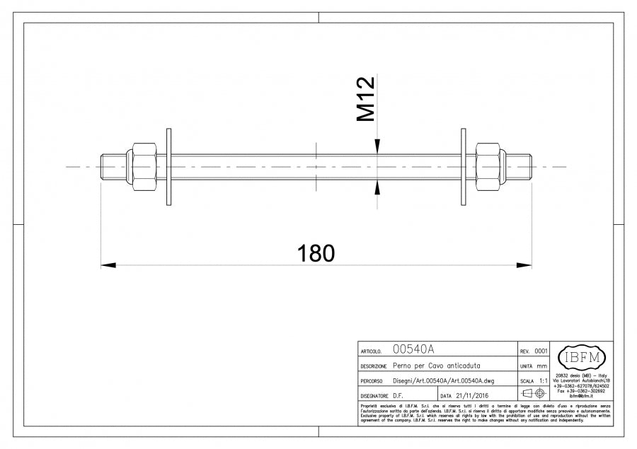 IBFM Art. 540/A Sicurezza Anticaduta