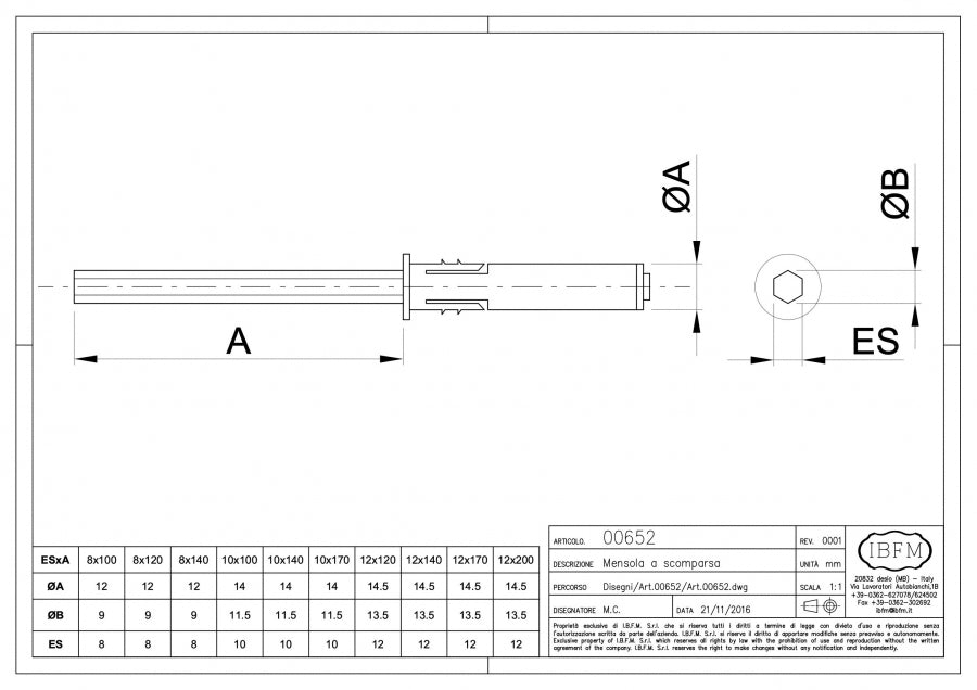 IBFM Art. 652 Invisible Bracket