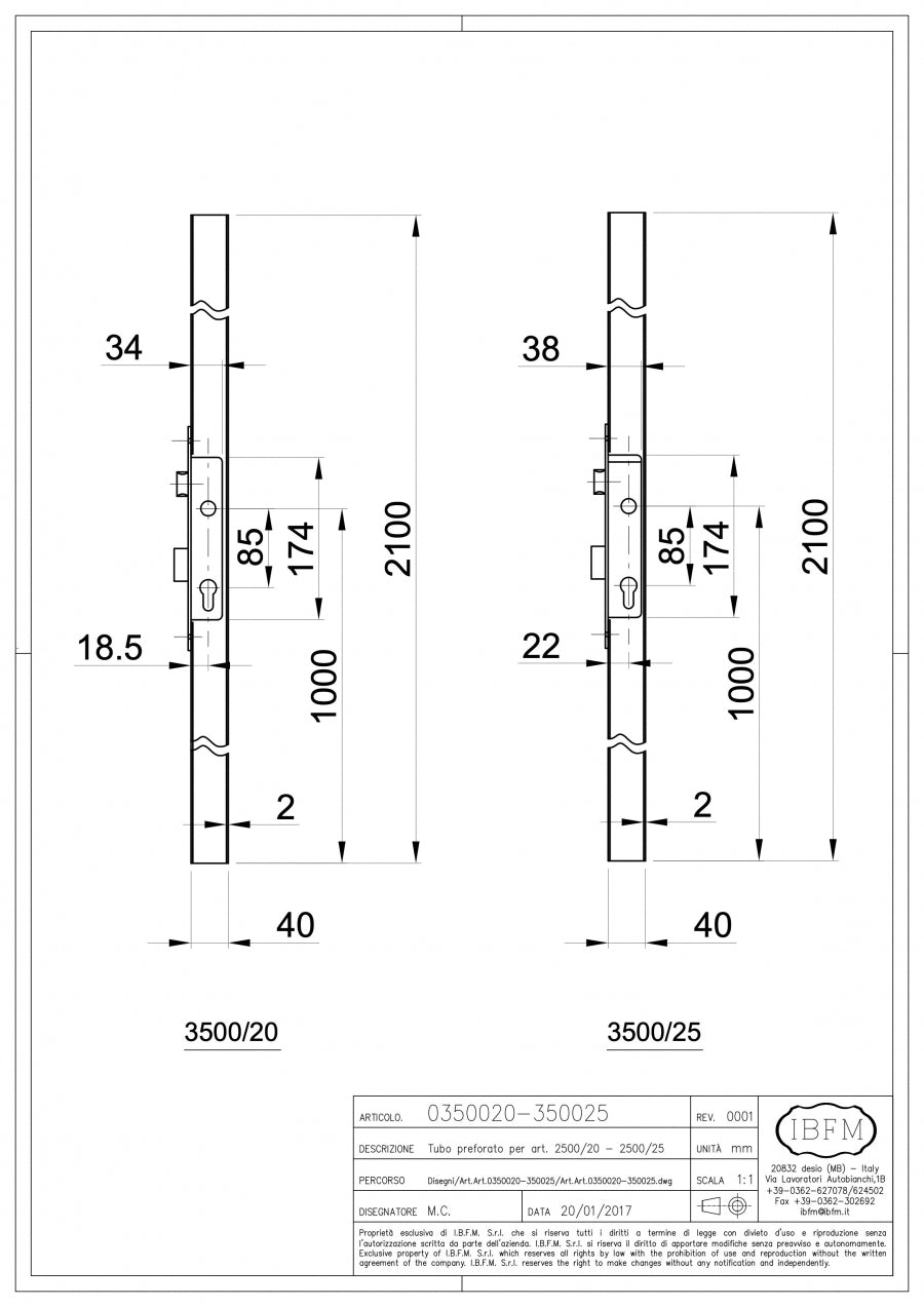 IBFm Art. 3500 Tubo Preforato